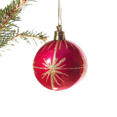 Christmas decoration isolated on the white backgroundの写真素材