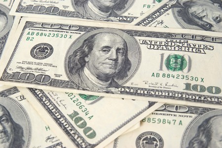 A lot of dollars can be used for backgroundの写真素材