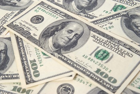 A lot of dollars can be used for backgroundの写真素材