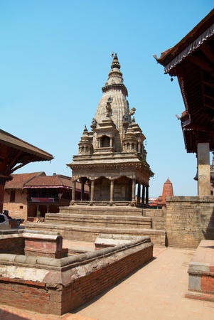 Temple of old buddhistic city. Baktaphur, Nepal.の写真素材