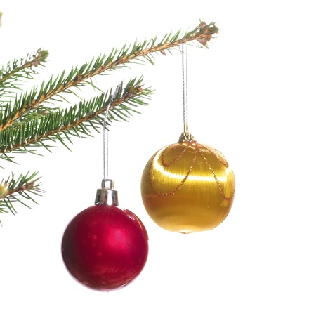 Christmas decoration isolated on the white backgroundの写真素材