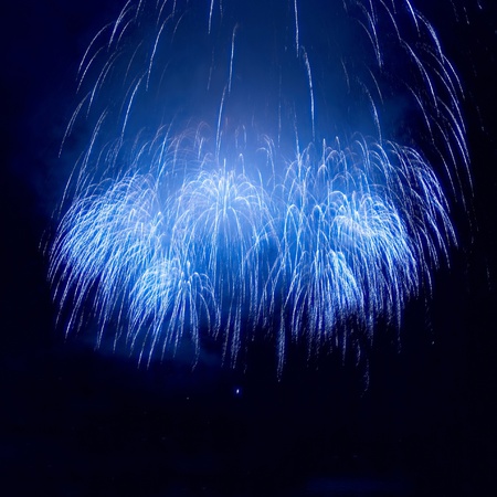 Colorful fireworks on the black sky backgroundの写真素材