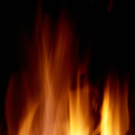 Abstract fire isolated on the black backgroundの写真素材