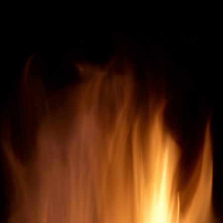 Abstract fire isolated on the black backgroundの写真素材