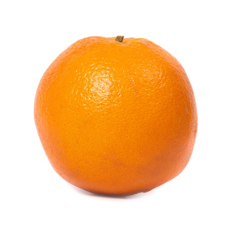 Juicy fresh orange isolated on white backgroundの写真素材