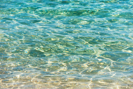 Clear water background, blue natural texture.の写真素材