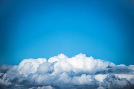 White clouds on the blue sky.の写真素材