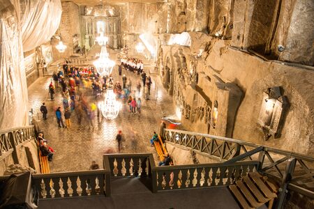 KRAKOW, POLAND - JUNE 3, 2014: Chapel in the main hall in the Wieliczka Salt Mineのeditorial素材