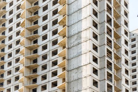 Skyscraper concrete building under constructionの写真素材