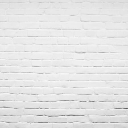 White brick wall can be used for backgroundの写真素材