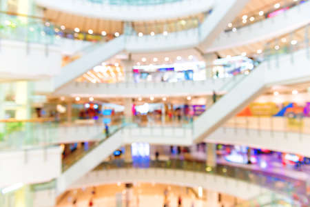 Blurred interior of mall retail business store with blur peopleの写真素材