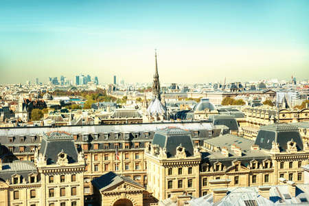 Paris cityscape with Eiffel tower and city viewの写真素材