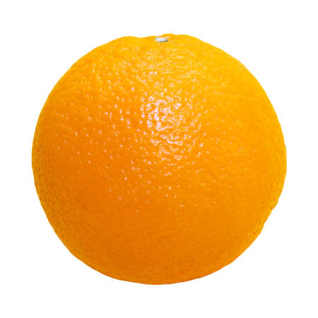 Orange citrus mandarin isolated on white backgroundの写真素材