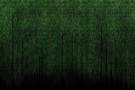 Digital green matrix background. Matrix binary codeの写真素材