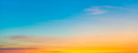 Sunset sky panorama sunset clouds nature backgroundの写真素材