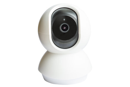 Wifi security home ip camera isolated on white backgroundの写真素材