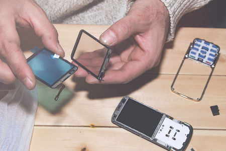Replacement touch screen for phone top view
