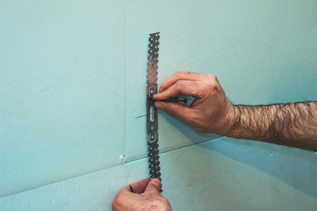 Builder metal suspension mounts on the wall