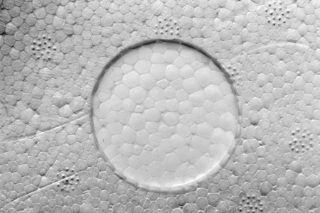 The texture of the foam