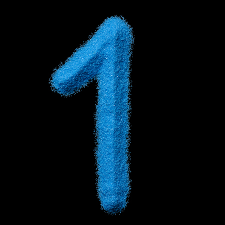 Number one from crushed sandの写真素材