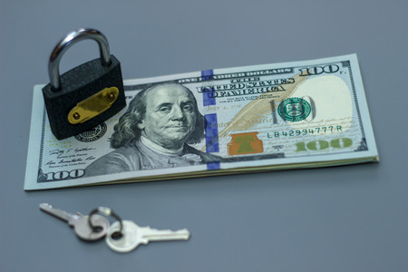 Lock on the dollarsの写真素材