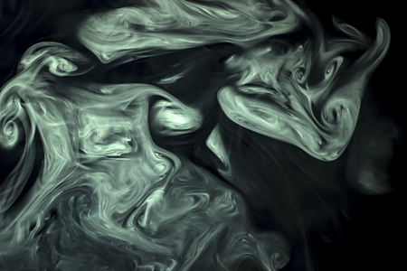 Texture of cigarette smoke on black backgroundの写真素材