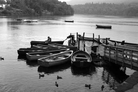BOATS AT THE PIERの写真素材