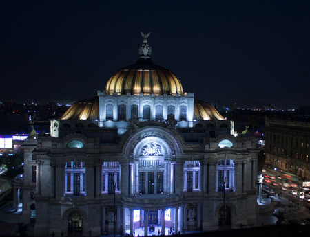 Historical center in Mexico City Palace of Fine Artsの写真素材