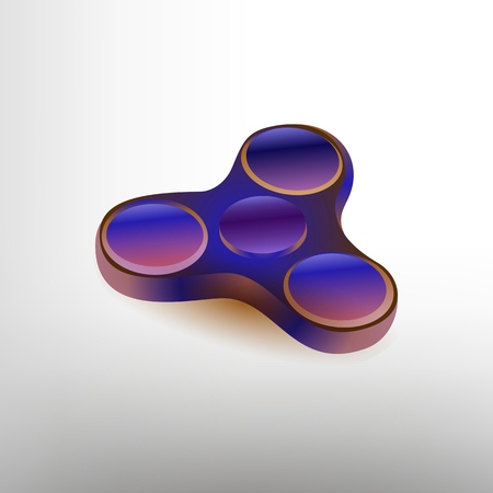 Hand Fidget Spinner toy. Isolated on background. Vector illustration.のイラスト素材