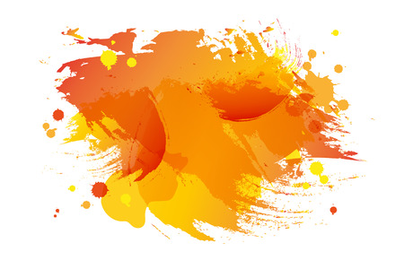 Watercolor imitation yellow and orange background. Vector illustration for your artwork, logo, art shop, art school. Isolated on background.のイラスト素材