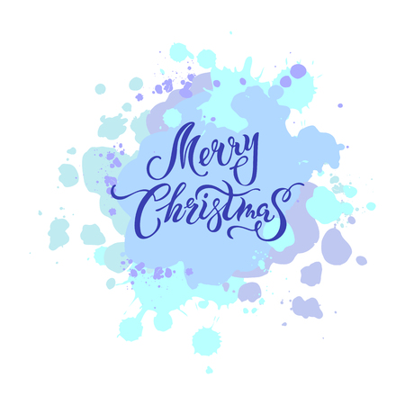 Merry Christmas isolated on white background.のイラスト素材