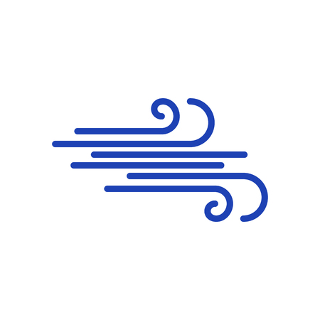 Wind icon on white background. Outline stylr vector illustration.のイラスト素材