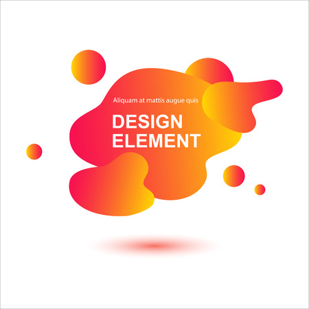 Gradient abstract background with flowing liquid shapes. Place for text. Graphic element for flyer, logo, invitation, web, presentation, banner, poster. Vector illustration on white background.のイラスト素材