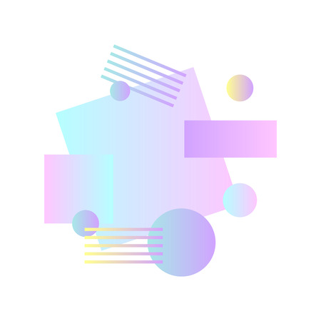 Modern gradient abstract background with graphic shapes. Place for text. Design element for flyer, logo, invitation, web, presentation, banner, poster. Vector illustration on white background.のイラスト素材