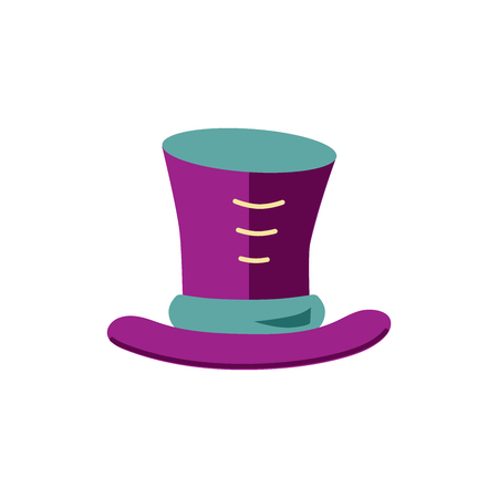 Top hat isolated on white background. Flat style vector illustration.のイラスト素材