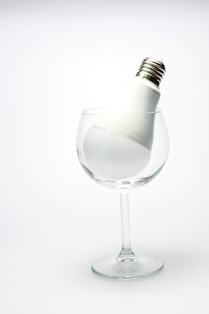 A glass of Electric lamp which full of ideaの写真素材