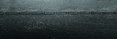 Rhythmically objects in the water