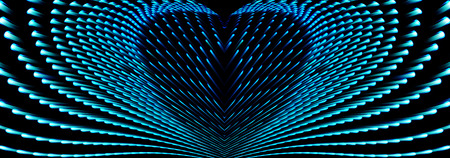 abstract cold heart from blue motion line
