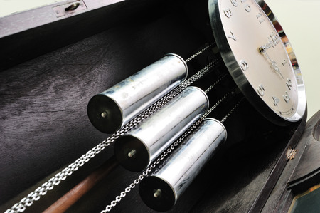 detail of antique grandfather clock