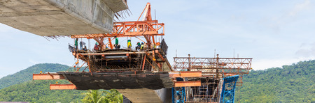 Building the bridgeの写真素材