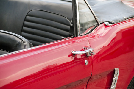 Detail of classic retro vintage car closeupの写真素材