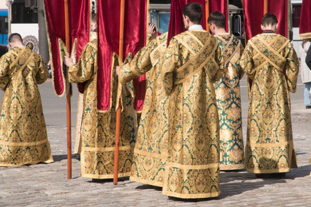 Ritual vestments in an official ceremony of the Orthodox Christian Church