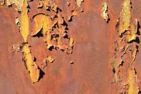 Rusty metal texture. Rusty metal background. Rusty metal texture with scratches and cracks