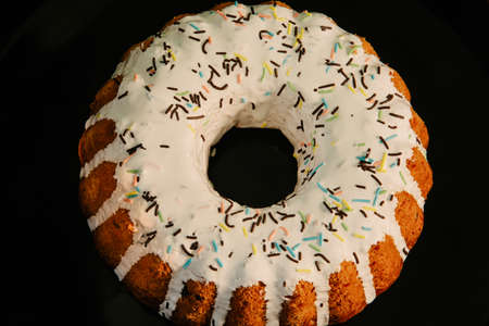Very tasty easter cake from high angle