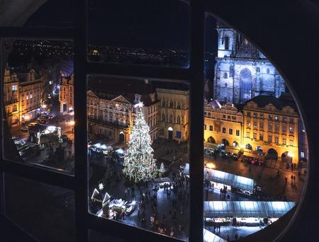 Christmas market in Pragueの写真素材