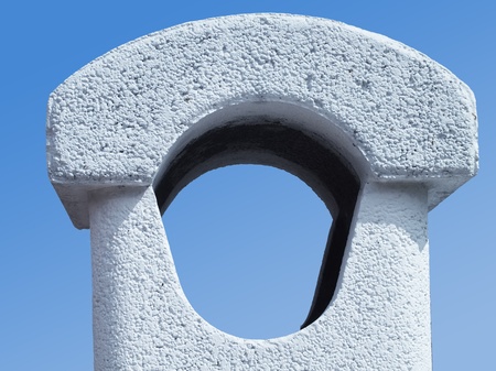 chimney in the skyの写真素材