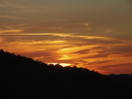 Sunset at the mountain;の写真素材