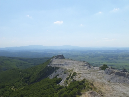 Abandoned old stone mine in Hungaryの写真素材