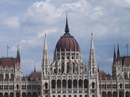 Hungarian parlamant at daytimeの写真素材