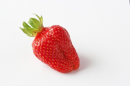 Fresh strawberry isolated on white backgroundの写真素材